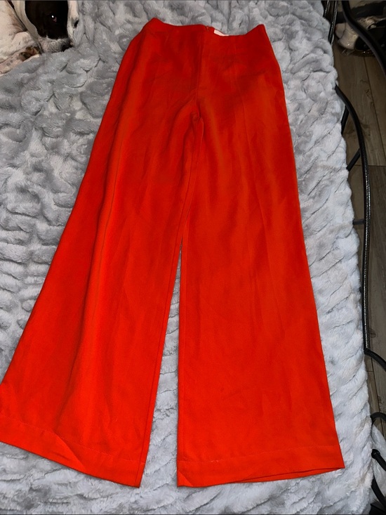 Easy Clothes Pants - High-Rise Wide-Leg Pants in Vibrant Orange